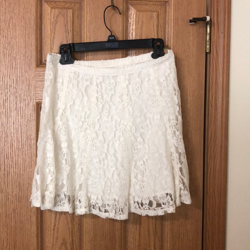 White Lace Brand New Hollister Skirt